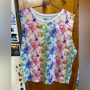 VINTAGE Nickelodeon SpongeBob SquarePants pineapple, kitten, muscle shirt tank